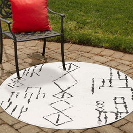 Conceptum Alfombra Blanca de Algodón y Chenilla (60 cm)